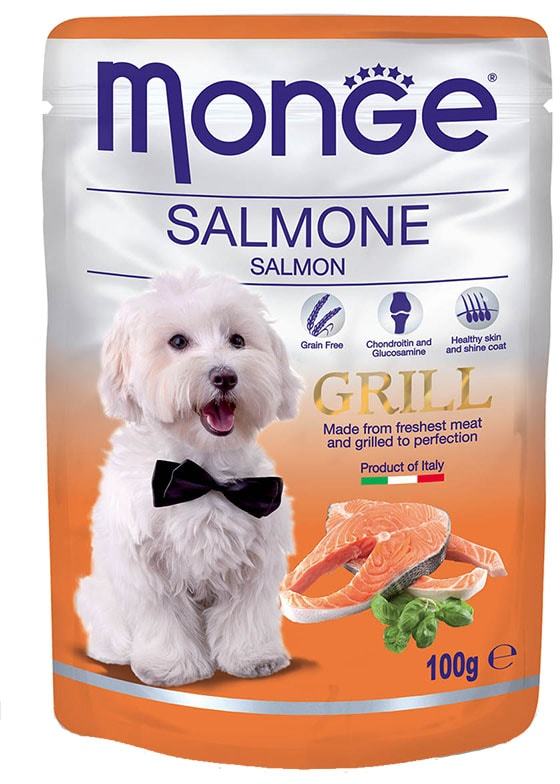 Monge Dog Grill Pouch паучи для собак лосось от зоомагазина Дино Зоо