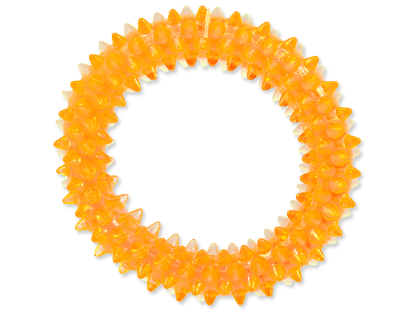 Игрушка для собак резиновая кольцо оранжевое 7 см Dog Fantasy от зоомагазина Дино Зоо