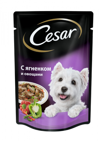 Консервы для собак Ягненок с овощами, Cesar