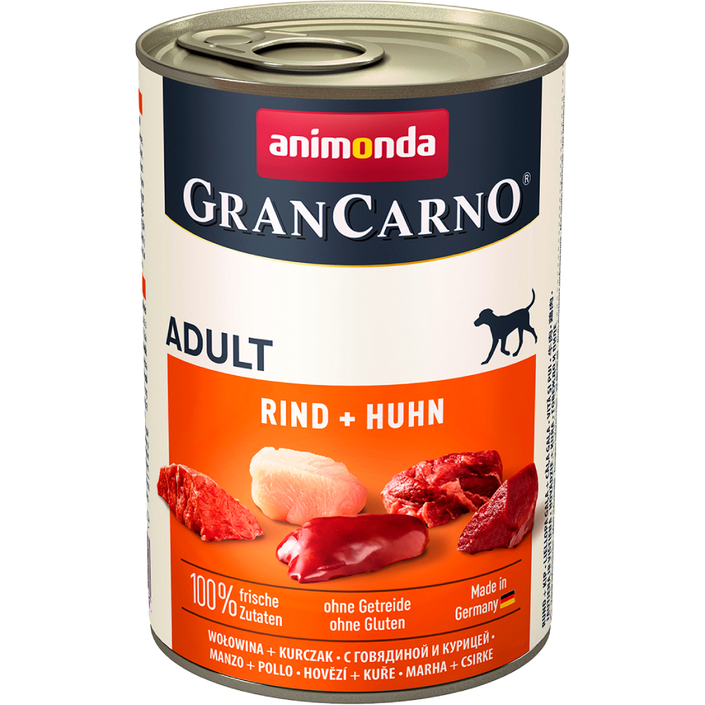 ANIMONDA GranCarno Original Adult 400 г Корм конcервы для  собак с говядиной и курицей
