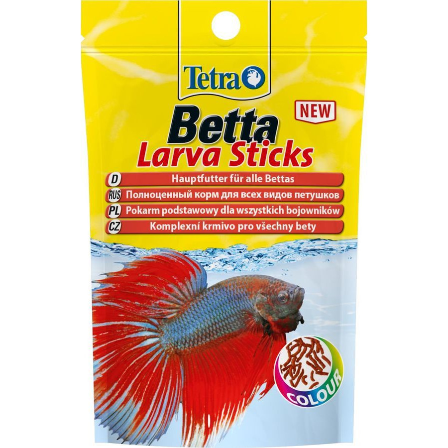 TetraBetta Larva Sticks Корм для петушков 5г. (пакет) от зоомагазина Дино Зоо