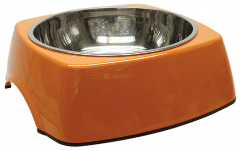 миска металлическая 1400мл. квадрат оранжевый, Dog Fantasy от зоомагазина Дино Зоо