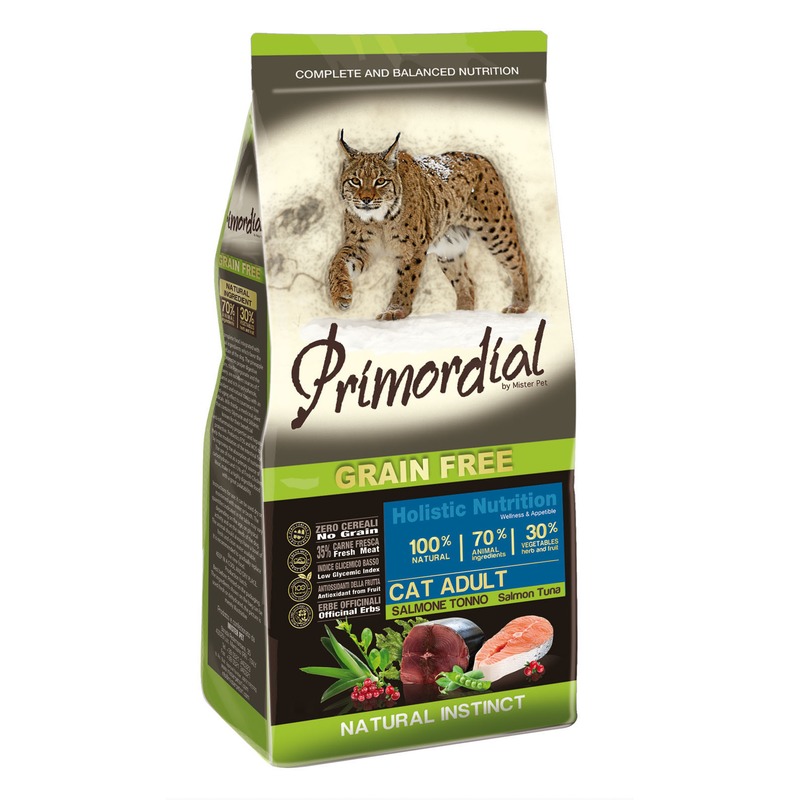 Primordial Корм сухой для кошек беззерновой лосось/тунец