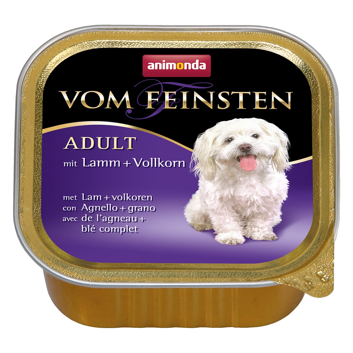 Vom Feinsten Adult консервы для собак старше 1 года, с ягненком и цельными зернами, Animonda