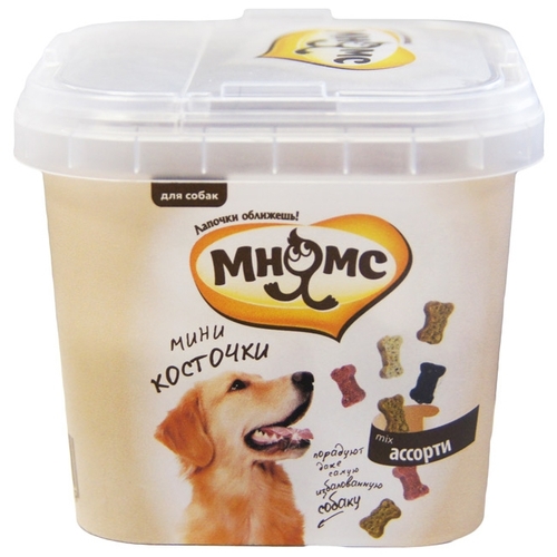 Лакомства для собак: мини-косточки Ассорти, Mini bones Mix in Snack, Мнямс от зоомагазина Дино Зоо