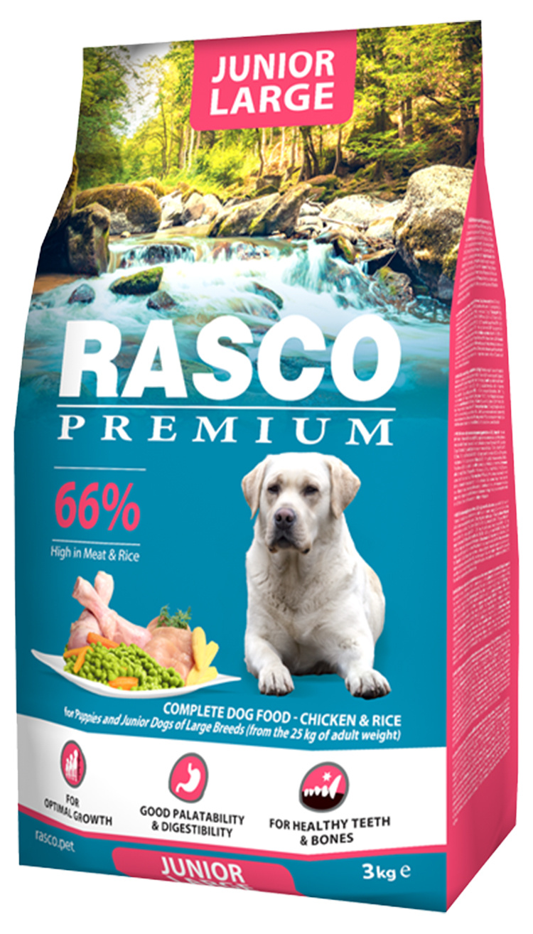 Rasco Premium Сухой корм с курицей для щенков крупных пород от зоомагазина Дино Зоо
