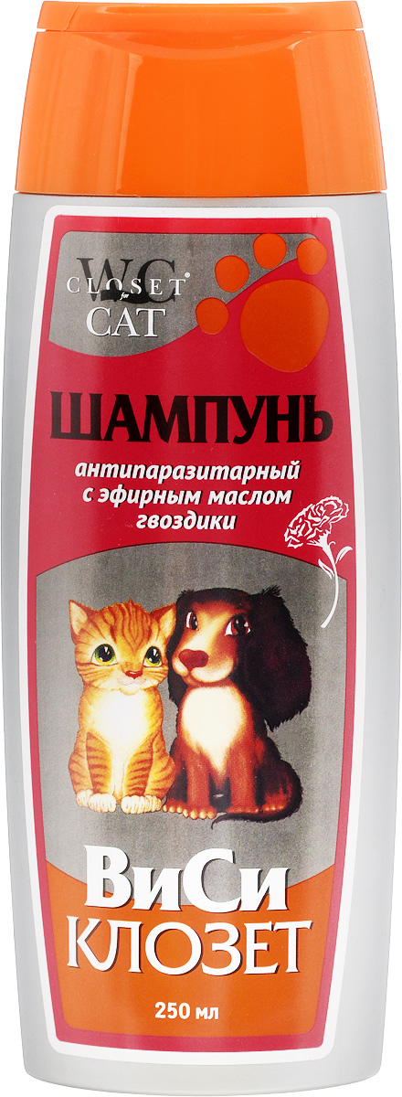 Шампунь для кошек и собак , антипаразитарный, с эфирным маслом гвоздики, ВиСи Клозет от зоомагазина Дино Зоо
