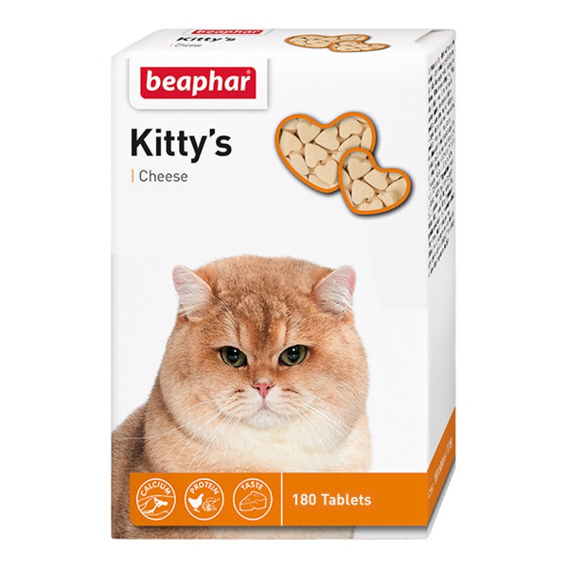 Beaphar Витамины для кошек с сыром «Kitty`s +Cheese» от зоомагазина Дино Зоо