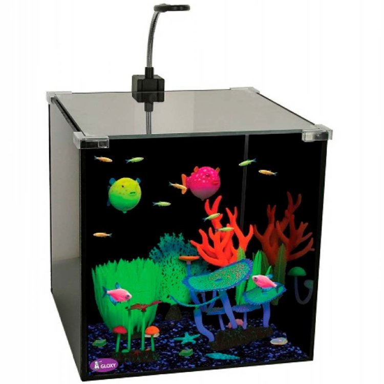 Аквариум Gloxy Glow set -27, 30/30/30 см. для светящихся рыб и декораций, Gloxy от зоомагазина Дино Зоо