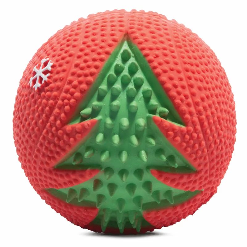 Игрушка NEW YEAR для собак Мяч с елкой, d50 мм Triol от зоомагазина Дино Зоо