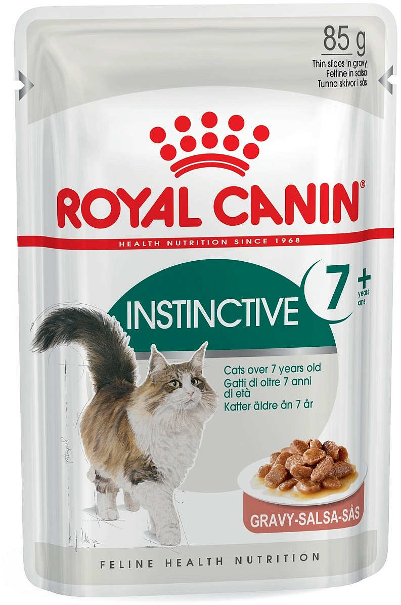 Instinctive +7 влажный корм для кошек старше 7 лет, в соусе (85 г), Royal Canin