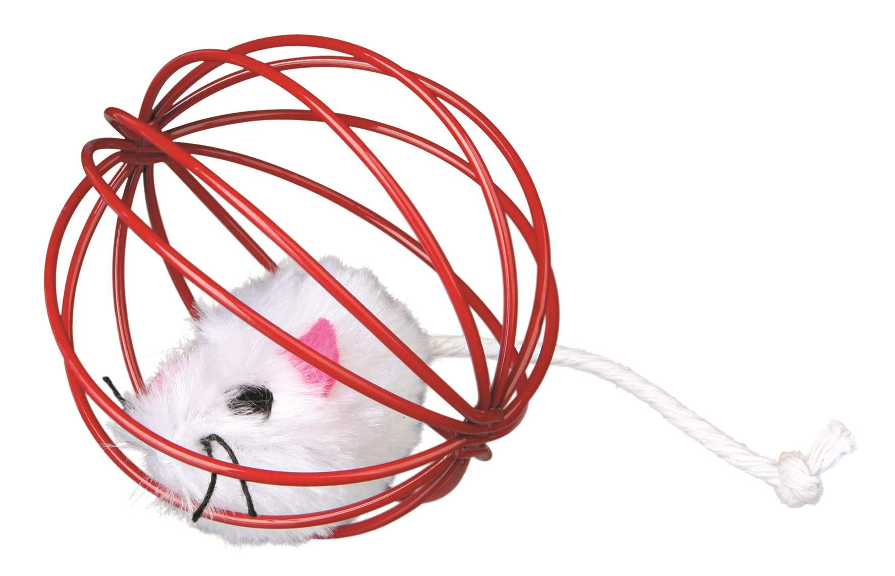 Мышь пушистая в проволочном шаре, 6 см. от зоомагазина Дино Зоо