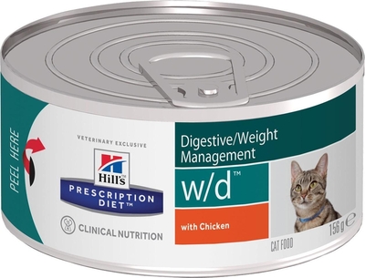 Корм влажный для кошек W/D лечение сахарного диабета, запоров, колитов, контроль веса, Hill's от зоомагазина Дино Зоо