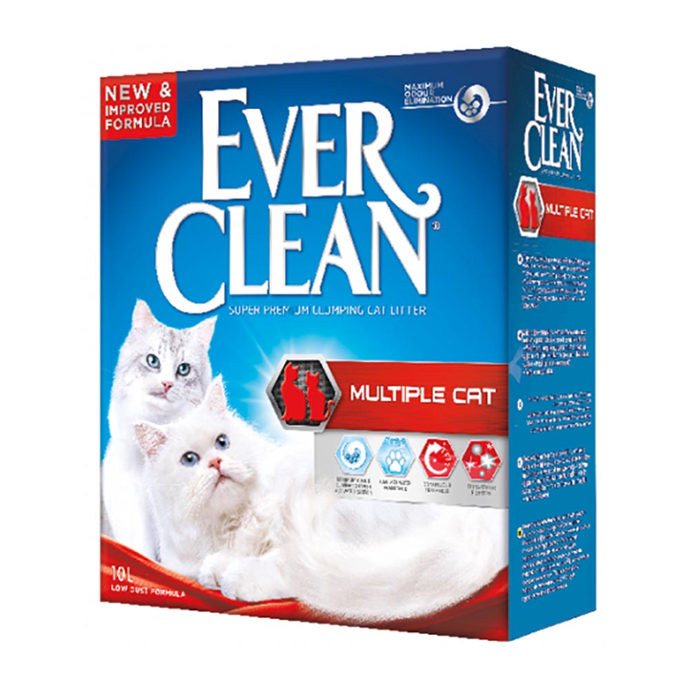 Ever Clean Multiple Cat - комкующийся наполнитель для нескольких кошек в доме от зоомагазина Дино Зоо