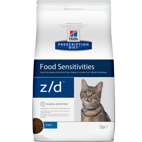 Корм Диета сухой для кошек Z/D лечение острых пищевых аллергий, Hill's