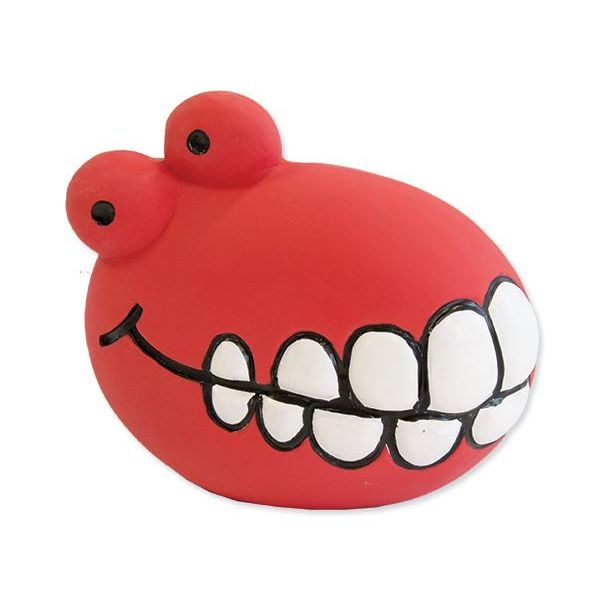Игрушка для собак латексная мяч зубы красный 8 см Dog Fantasy от зоомагазина Дино Зоо