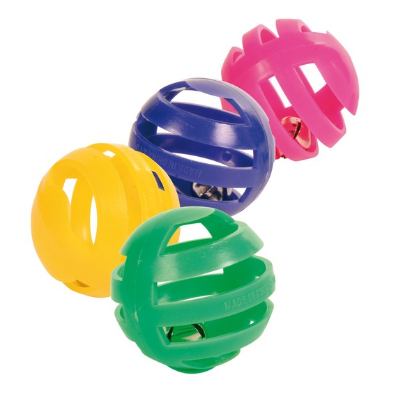 Мячики пластиковые с колокольчиками, диаметр 4 см