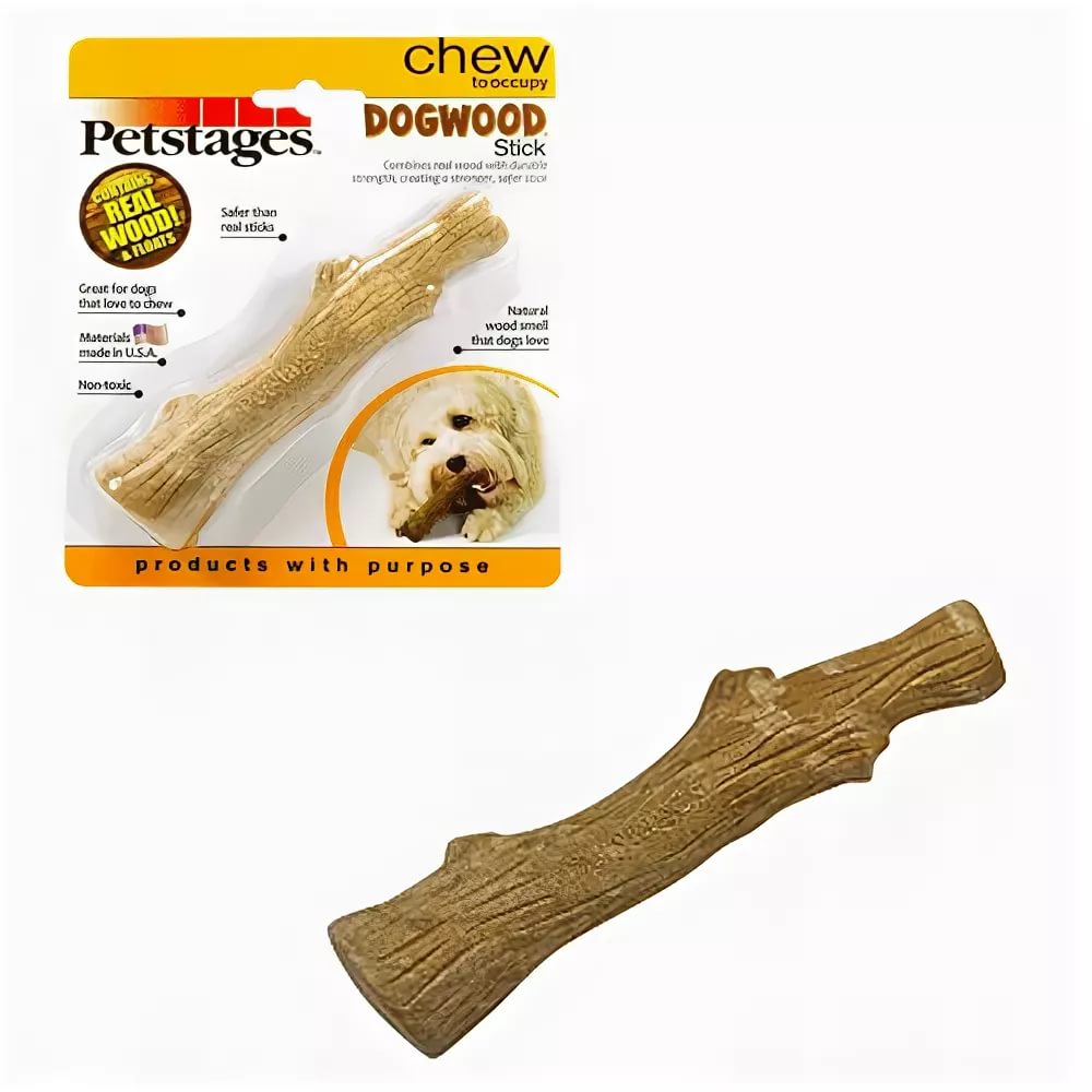 Petstages игрушка для собак Dogwood палочка деревянная 16 см малая от зоомагазина Дино Зоо
