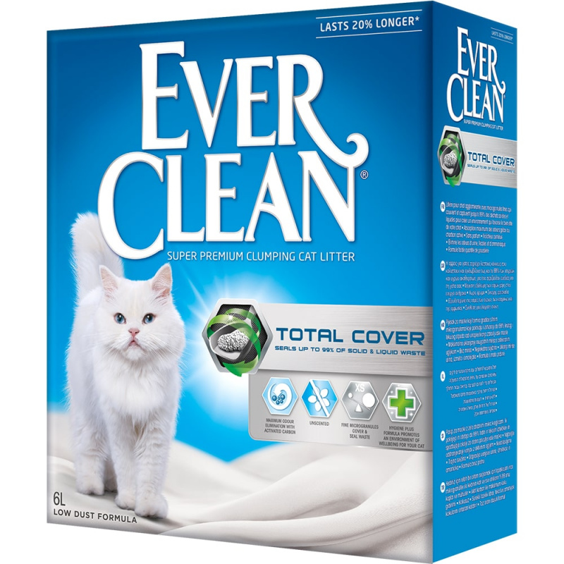 Ever Clean Total Cover комкующийся наполнитель с микрогранулами двойного действия д/кошек
