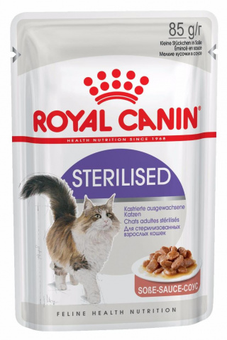 Sterilised влажный корм для стерилизованных кошек в соусе (85 г), Royal Canin от зоомагазина Дино Зоо