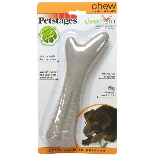 Petstages игрушка для собак Deerhorn, с оленьими рогами 20 см большая
