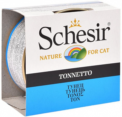 Schesir 85 гр консервы для кошек тунец (банка)