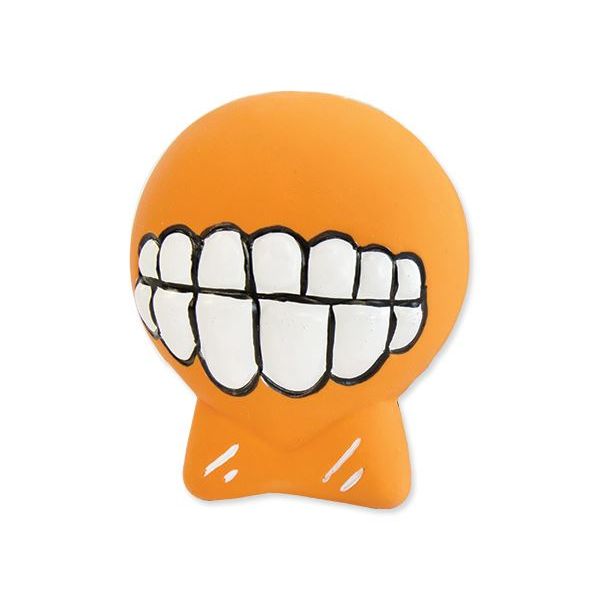 Игрушка для собак латексная мяч зубы оранжевый 7 см Dog Fantasy