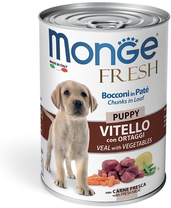 Dog Fresh консервы для щенков мясной рулет телятина  с овощами, Monge