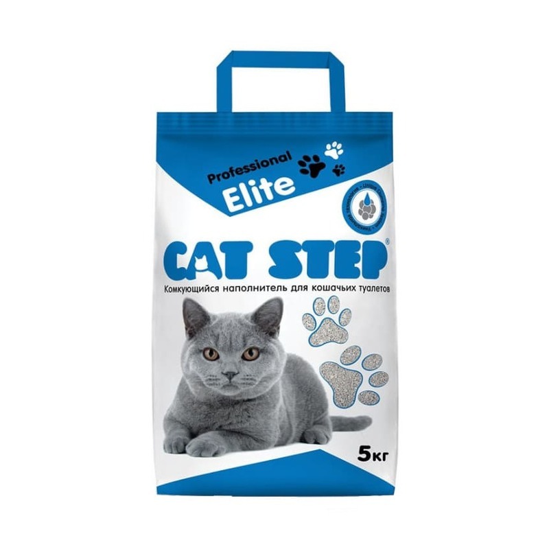 Наполнитель для кошачьих туалетов Cat Step Professional Elite 5 кг, комкующийся от зоомагазина Дино Зоо