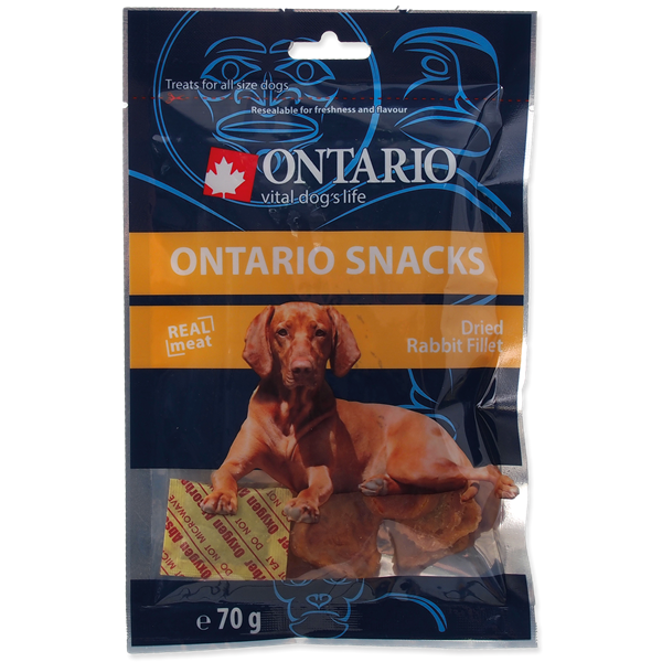 Ontario Dog 70г. Сухая закуска из филе кролика от зоомагазина Дино Зоо
