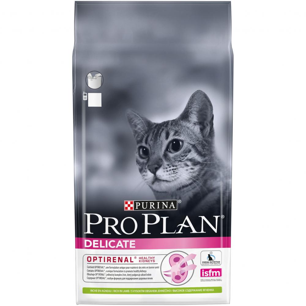 Purina Pro Plan  "Delicate" Корм сухой для кошек с чувствительным пищеварением Ягненок
