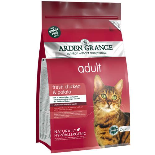 Adult Cat Grain Free корм для кошек старше 1 года, беззерновой, с курицей и картофелем, Arden Grange от зоомагазина Дино Зоо