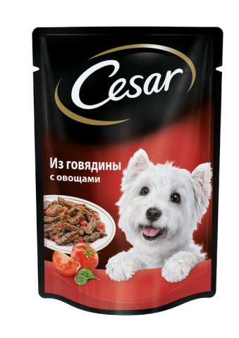 Консервы для собак Говядина с овощами, Cesar