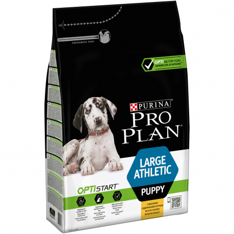 Large Puppy Athletic корм для щенков крупных пород с атлетическим телосложением, с курицей, Purina Pro Plan