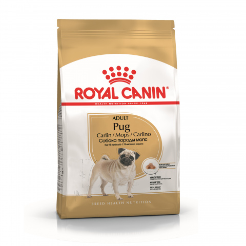 Pug Adult корм для собак породы мопс от 10 месяцев, Royal Canin от зоомагазина Дино Зоо
