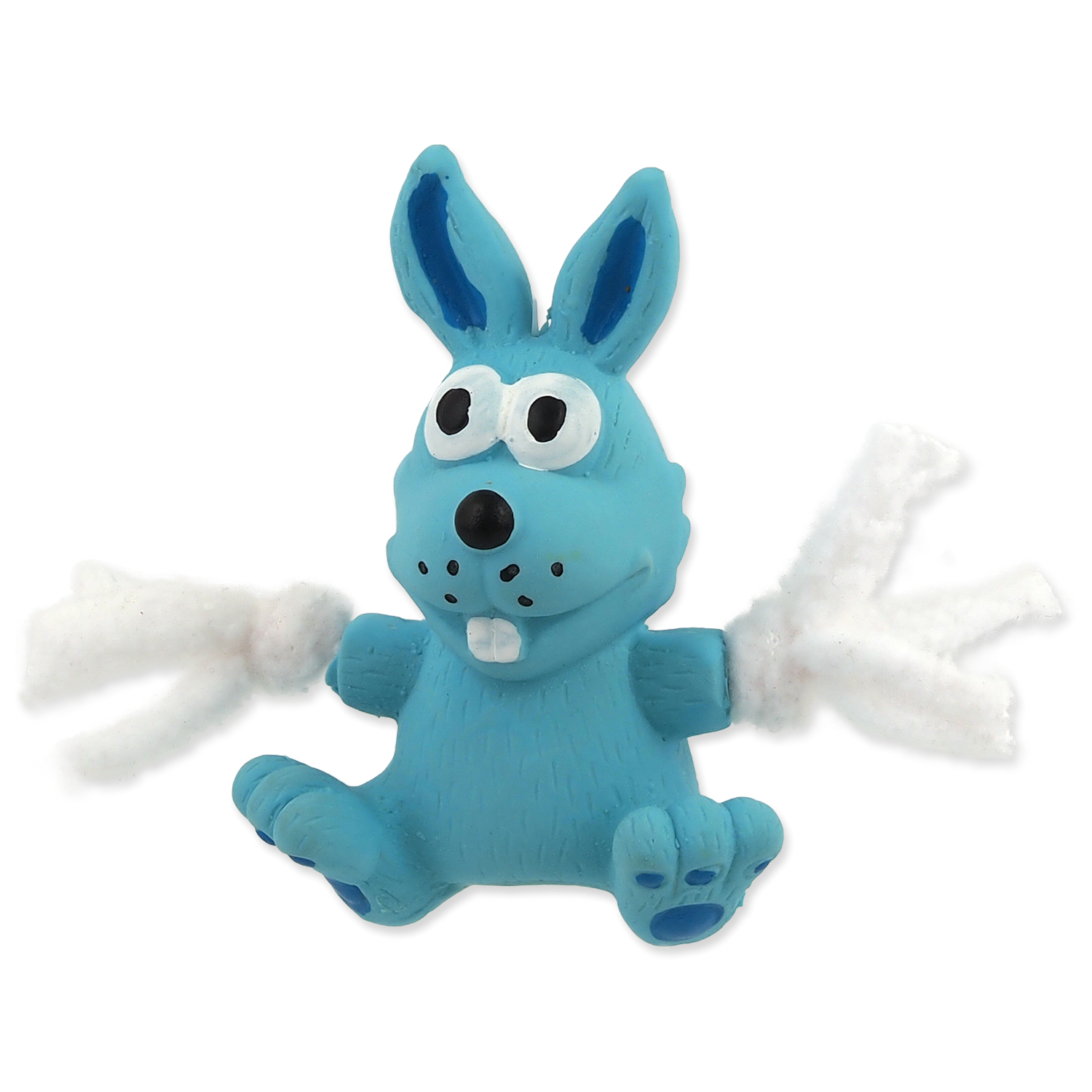 Игрушка для собак латекс мини-кролика синий со звуком, 7 см Dog Fantasy