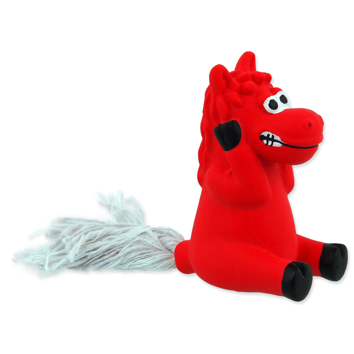 Игрушка для собак латекс мини-лошадь красный со звуком, 7 см Dog Fantasy от зоомагазина Дино Зоо