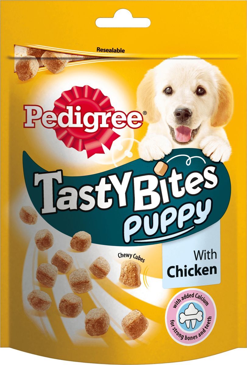 "Tasty Bites Puppy" Лакомство для щенков Ароматные кусочки с Курицей, Pedigree