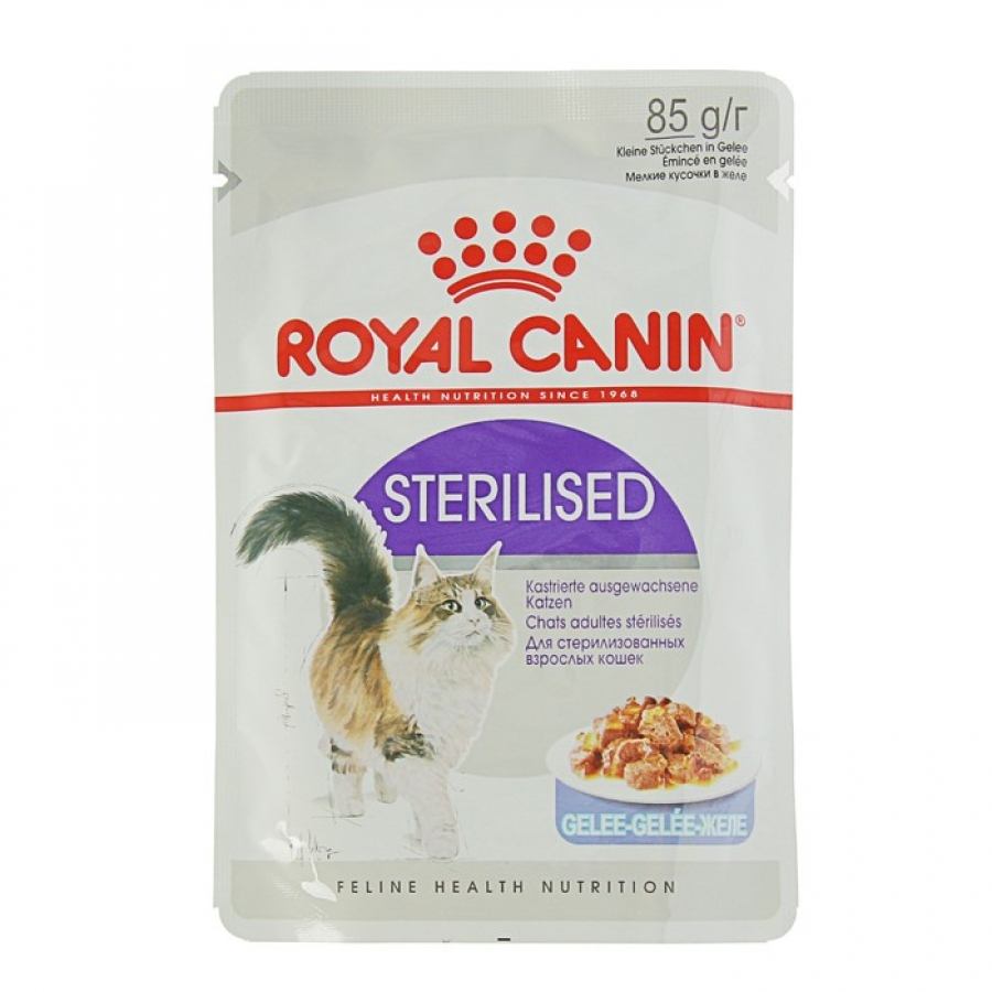 Sterilised влажный корм для стерилизованных кошек в желе (85 г), Royal Canin