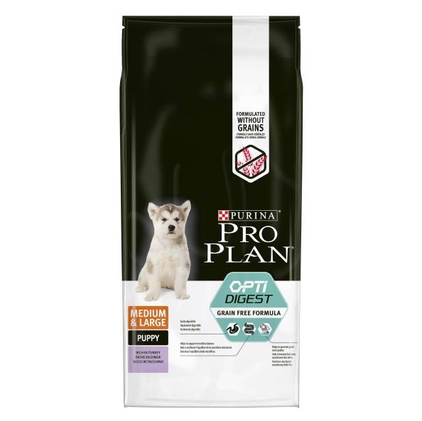 Purina Pro Plan  Grain Free "Puppy Medium " беззерновой сухой для щенков средних пород Индейка от зоомагазина Дино Зоо