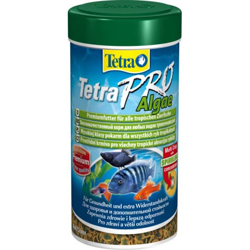 Корм сухой Tetra "TetraPro. Algae" для всех видов тропических рыб, чипсы, 250мл