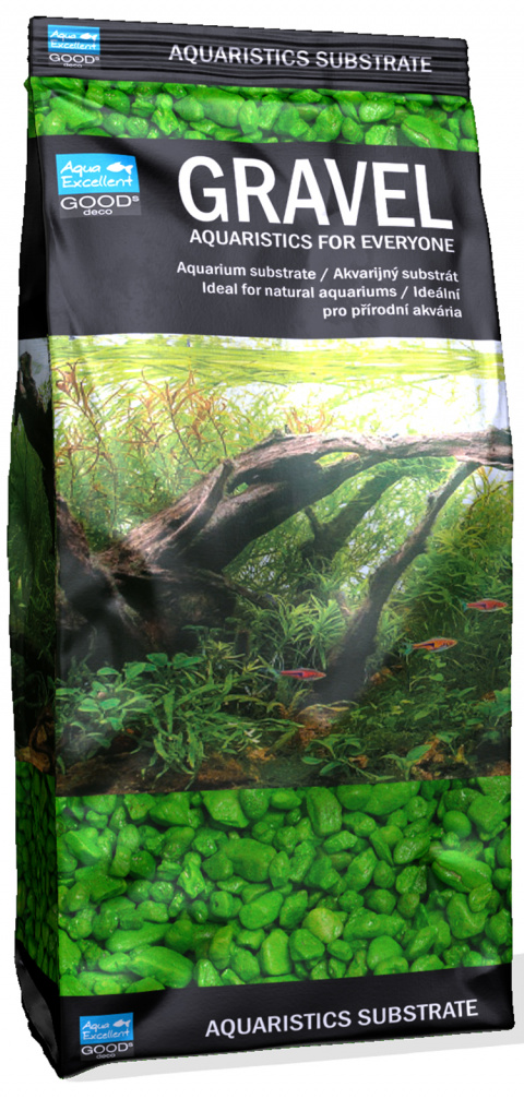Грунт 1кг. для аквариума песок ярко-зеленый 3-6мм, Aqua Excellent от зоомагазина Дино Зоо