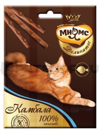 Мнямс лакомые палочки для кошек: Деликатес с камбалой (3х4 гр) от зоомагазина Дино Зоо