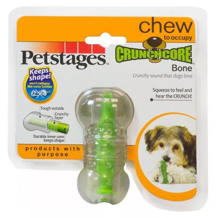 Petstages игрушка для собак хрустящая косточка резиновая 8 см очень маленькая