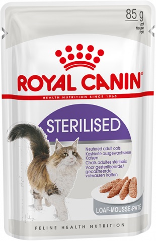 Sterilised нежные паштет для кастрированных кошек и котов, Royal Canin
