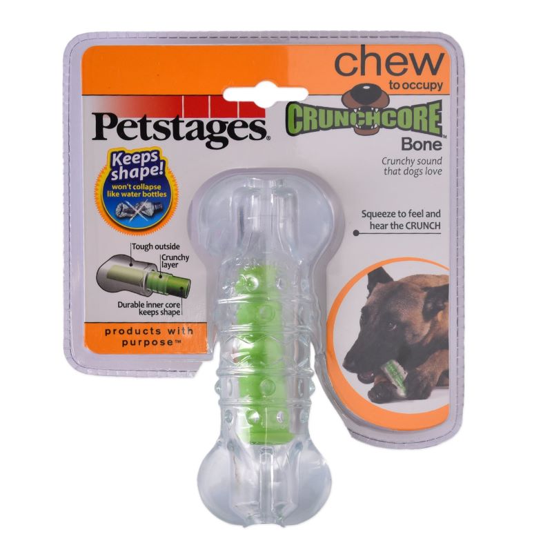 Petstages игрушка для собак хрустящая косточка резиновая 12 см средняя от зоомагазина Дино Зоо
