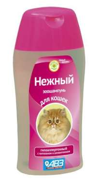 Шампунь "НЕЖНЫЙ" для кошек гипоаллергенный с хитозаном и аллантоином, АВЗ