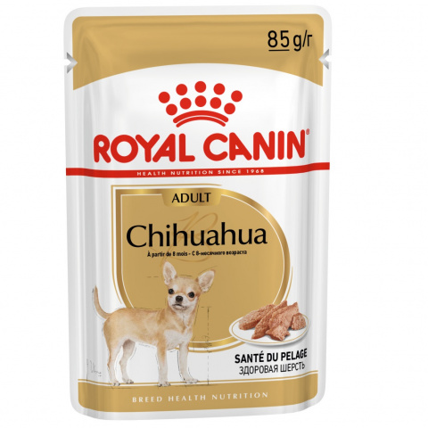 Chihuahua Adult влажный корм для собак породы чихуахуа в возрасте с 8 месяцев (паштет), Royal Canin