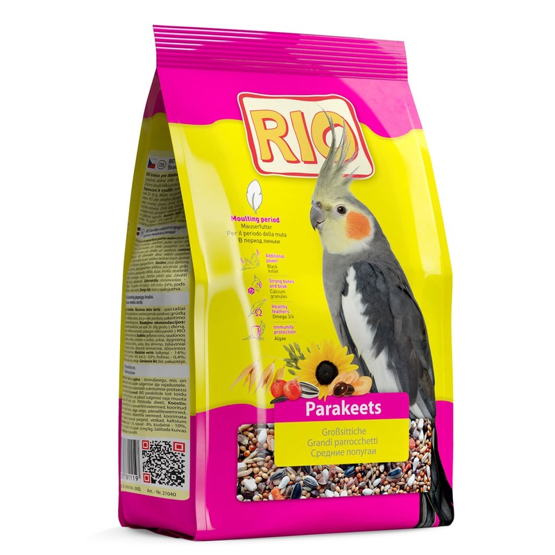 Rio Корм для средних попугаев в период линьки от зоомагазина Дино Зоо