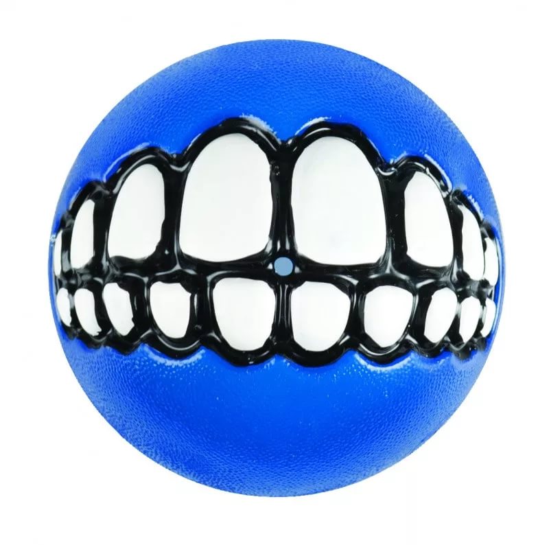 Игрушка для собак латексная мяч с зубами синий 4,9см Rogz